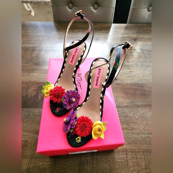 Betsey Johnson Shoes - Betsey Johnson Black Fluer Multi Stilettos